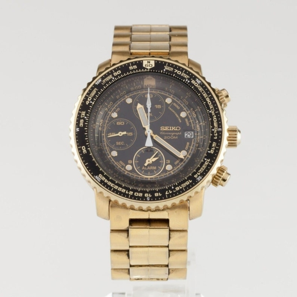 Seiko Gold Chronograph Watch